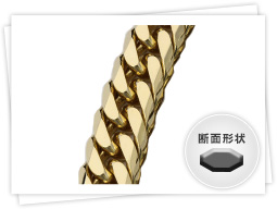喜平　ネックレス 18金ゴールド（K18）8面トリプル断面