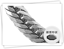 喜平　ネックレス プラチナ850 8面トリプル